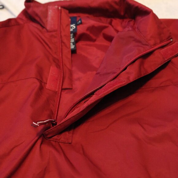 Men's Chaps Burgundy Golf Wind Shirt Removable Sleeves Large - Picture 5 of 15